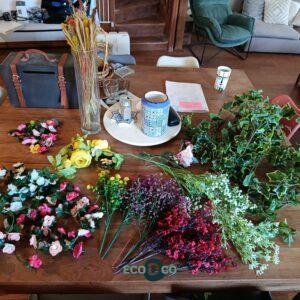 Lot de fleurs artificielles